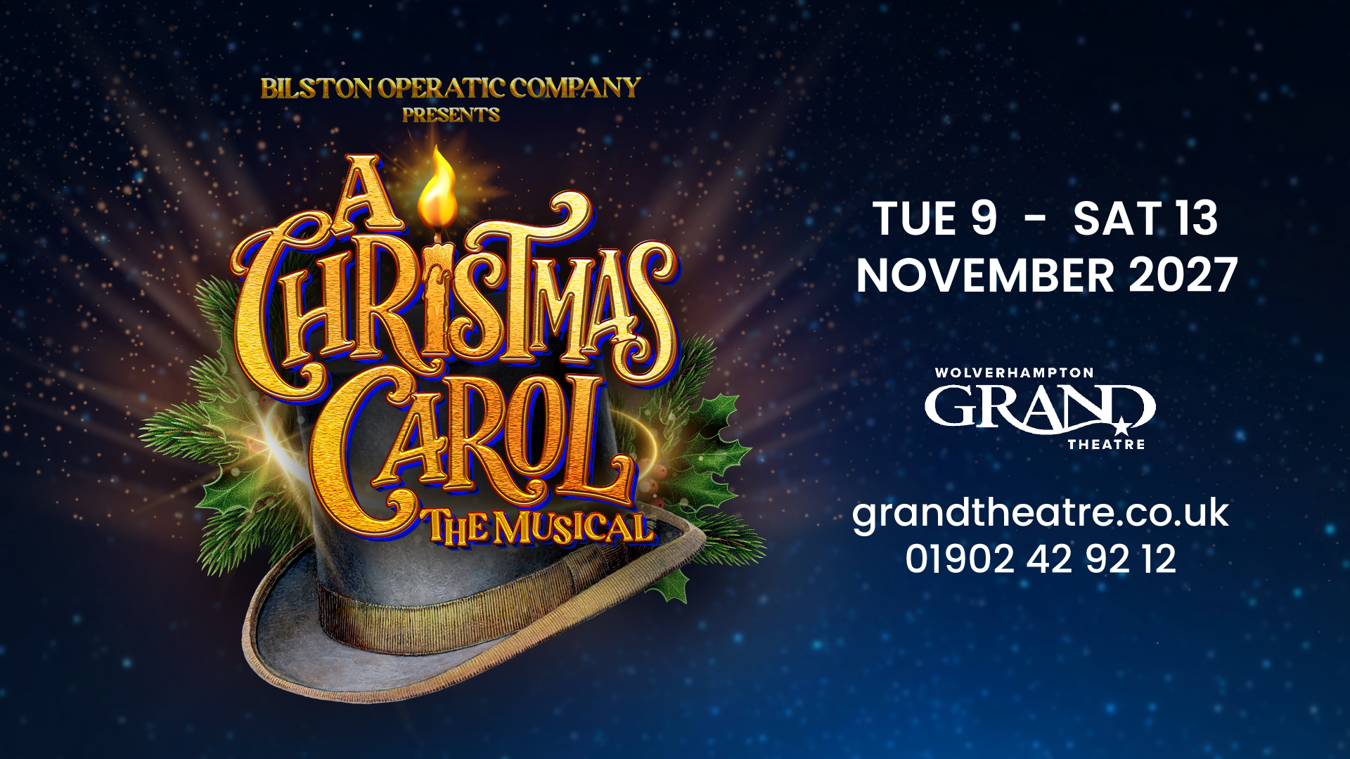 Bilston Operatic Company Presents A Christmas Carol The Musical