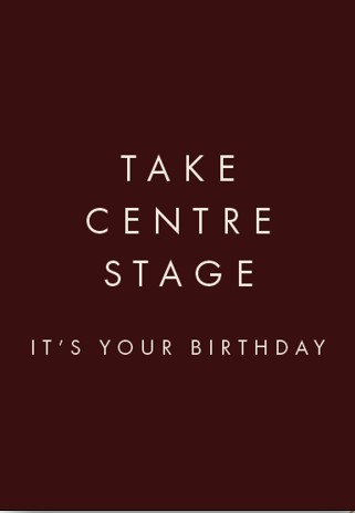 Birthday Centre Stage Foiled Card